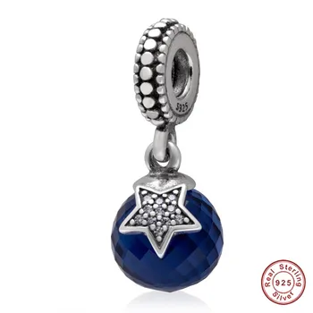 

Authentic Original Moon and Star Dangle Charm 925 Sterling Silver Pendant fit Charms Bracelets Bangle Jewelry Making