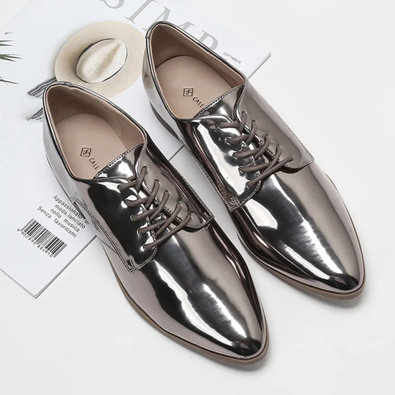 

Bailehou Big Plus Large Size Flat Woman Shoes Slip On Ladies Bling Brogue Women Shoes Female Casual Comfortable Lady Flats Shoes