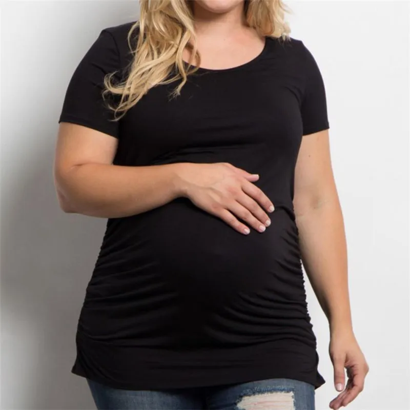 MUQGEW Moms Maternity Clothes Nursing Tops Maternity Classic Side