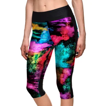 

Women Capris 3D Galaxy Leggings High Waist Space Star Wars Printed Leggins Lady's Fitness Workout Wear Casual Pants Puls Size