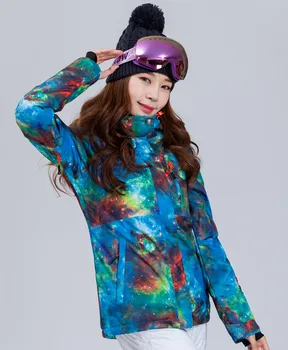 

2019 GSOU SNOW Women Ski Jacket Snowboard Jacket Windproof Waterproof Thermal Winter Clothing Female Outdoor Sport Wear Jacket