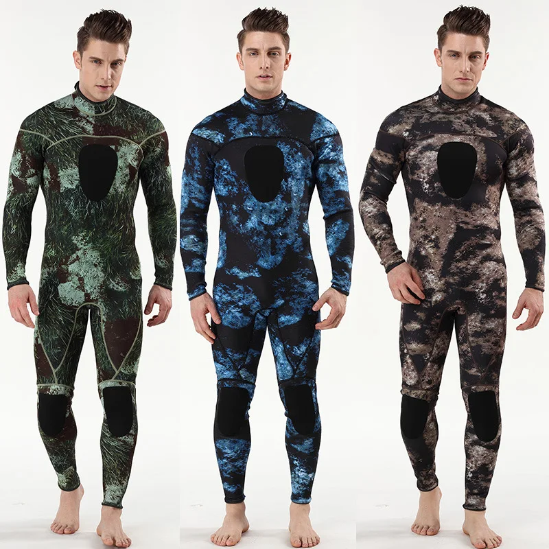 3mm Scuba Diving Suit SCR Neoprene Camouflage Long Sleeves Piece