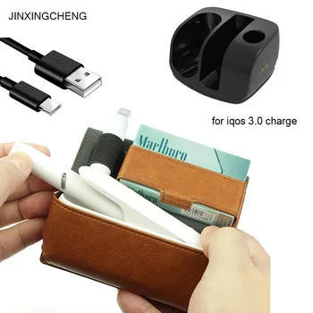 

JINXINGCHENG Flip Wallet Leather Case for iqos 3.0 Pouch Charging for iqos3 Charger Bag Holder Box Case