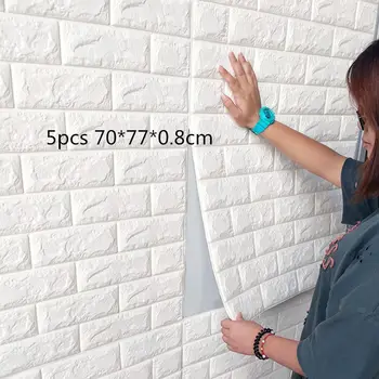 

70 * 77 3D Stereo wall stickers DIY self-adhesive decorative foam waterproof home background living room decoration