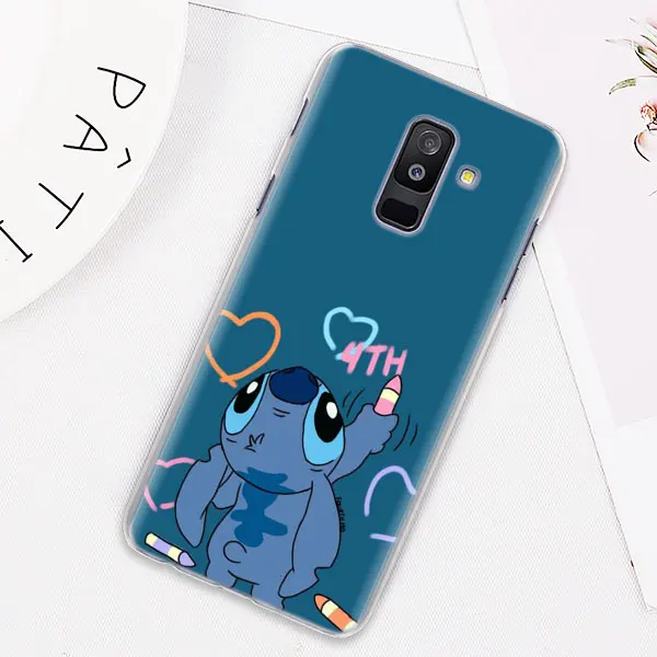 Милый чехол для телефона Lilo Stitch s для samsung Galaxy J4 J6 Plus J8 A40 A50 A60 A70 A80 жесткий чехол из поликарбоната - Цвет: 07