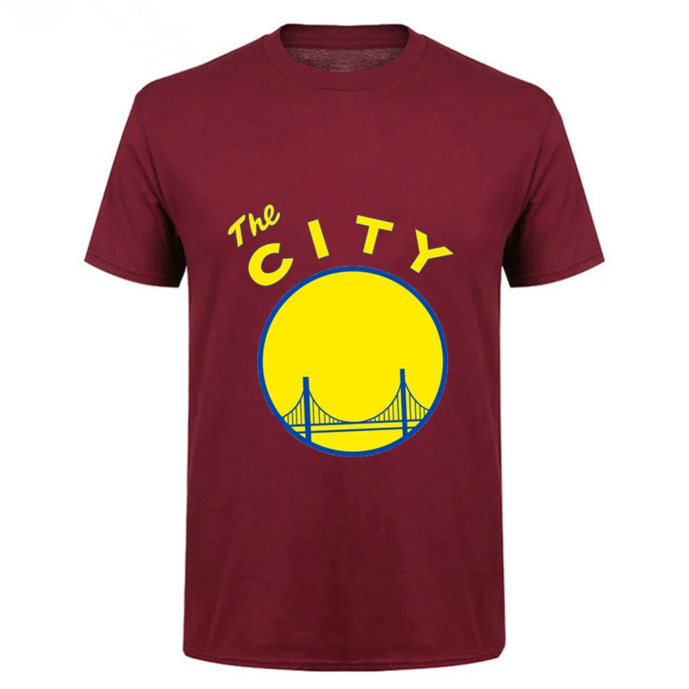 Golden State San Francisco The City California Clothing Men 100% Cotton T Shirt New Design Short Sleeve Man | Мужская одежда