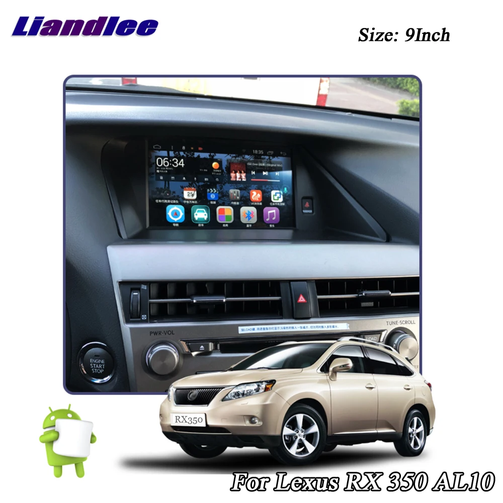 Top Liandlee Car Android System For Lexus RX 350 RX350 AL10 2008~2015 Radio Stereo Carplay GPS Wifi Navi MAP Navigation Multimedia 8