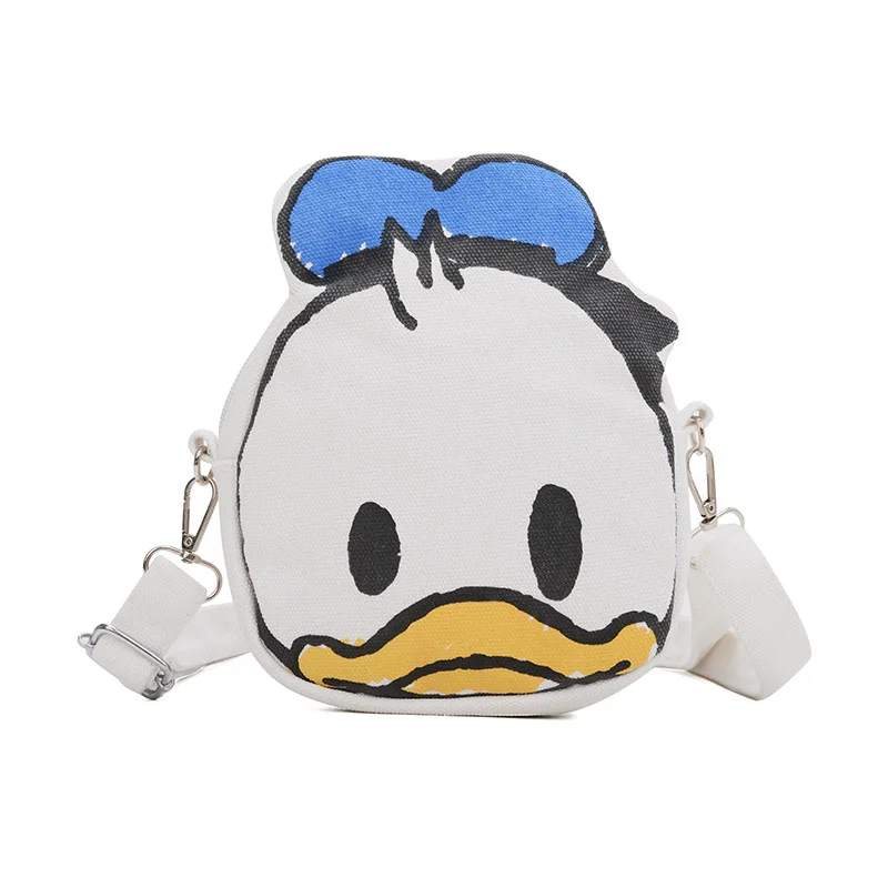 Disney Mickey mouse children cartoon canvas bag girl boy messenger shoulder bag new minnie bag lady Donald Duck handbag - Цвет: 2