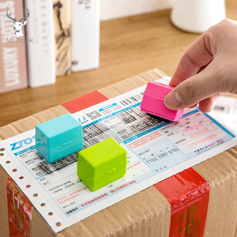 

3pcs Useful Stamp Seal Roller Theft Protection Code Guard Your ID Confidentiality Package Private Information Confidential Seal