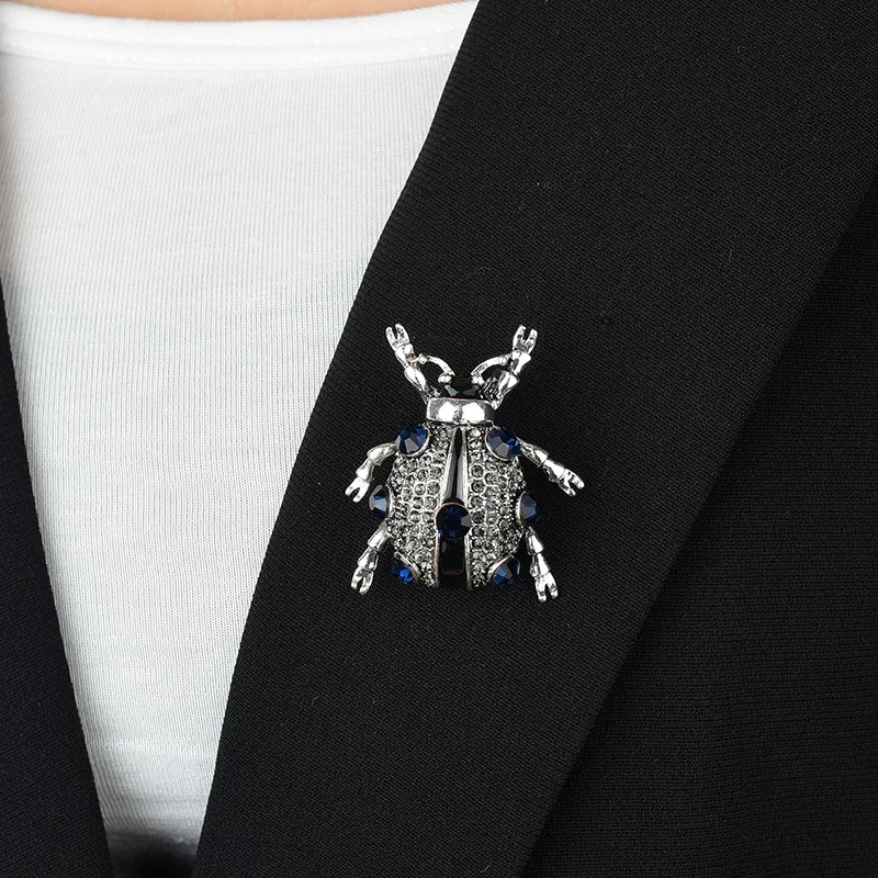 Muylind Beetle Стразы булавка брошь в виде жука для женщин Винтажные заколки кристаллы