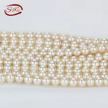 SNH 5 нитей/посылка белого цвета Горячая Распродажа струны из культивированного пресноводного жемчуга