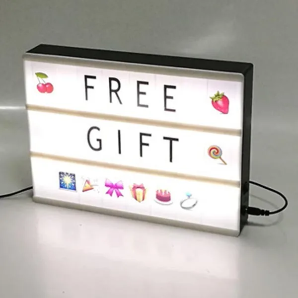 

A5 Size LED Combination Light Box Night Lamp DIY Letters Cards USB Powered Cinema Lightbox QP2