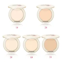 Натуральный Порошок для лица минеральные основы контроль масла осветляет отбеливающий консилер макияж прессованная пудра со спонжем красоты