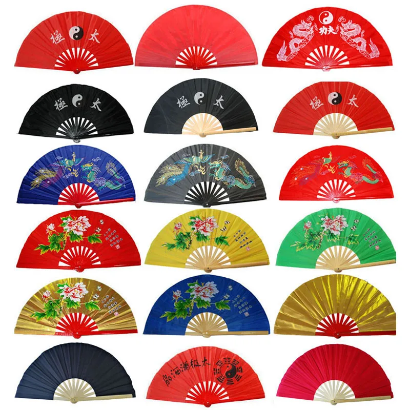 

Fitness Tai Chi Fan Martial Arts Kung Fu Taichi Taiji Performance Two Dragons Fans Bamboo