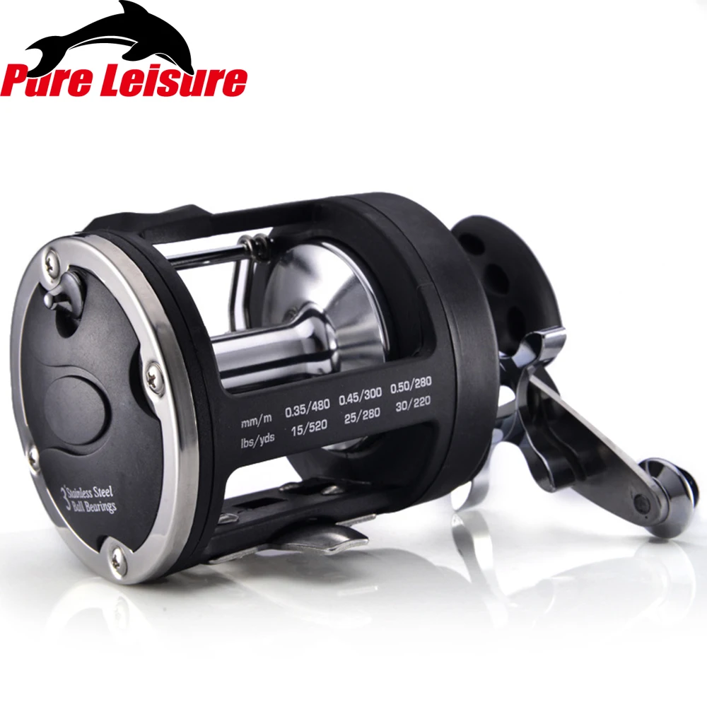 

PureLeisure TSSD3000 Boat Fishing Reel 1 BB Left Right Hand 3.8:1 Bait Casting Reel Carp Carretes De Pesca Line 0.35-0.5#