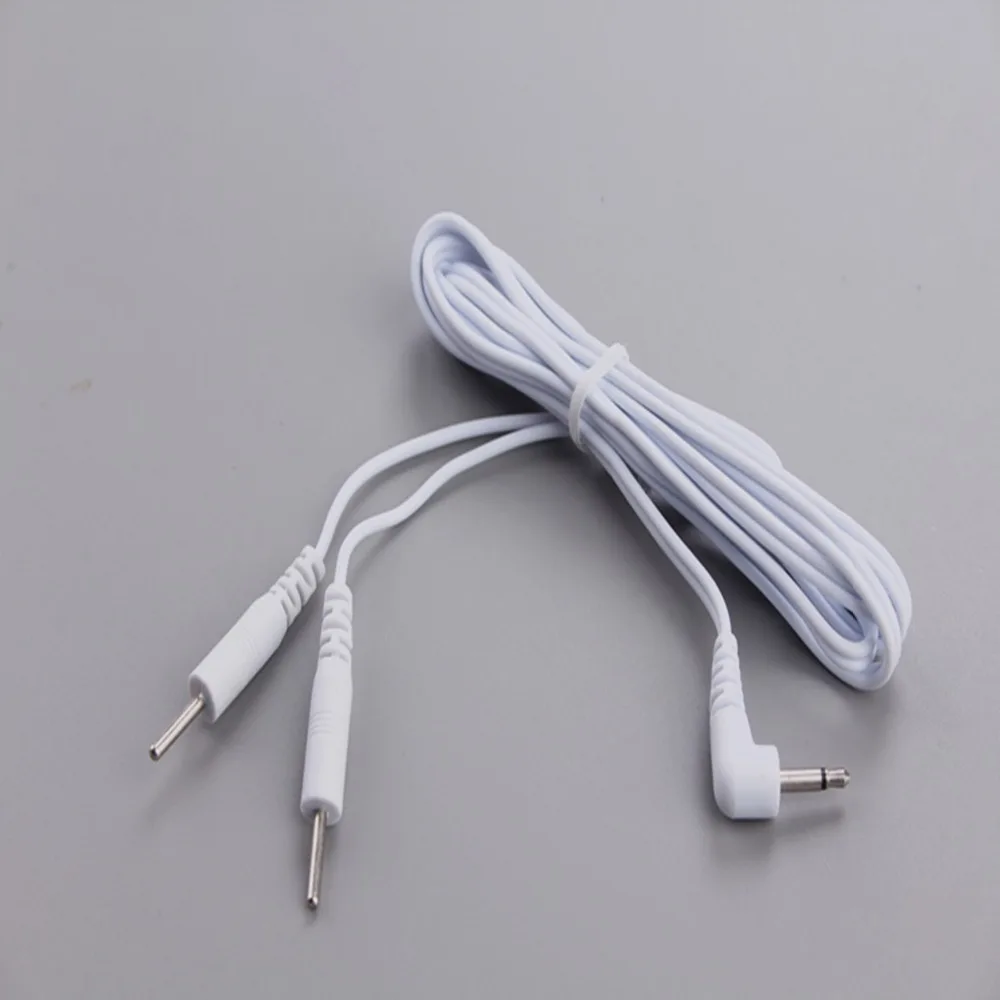 

1000pcs/lot DC 2.5MM 2 in 1 Head electrode wires /cable for digital device and TENS EMSmachine free shipping