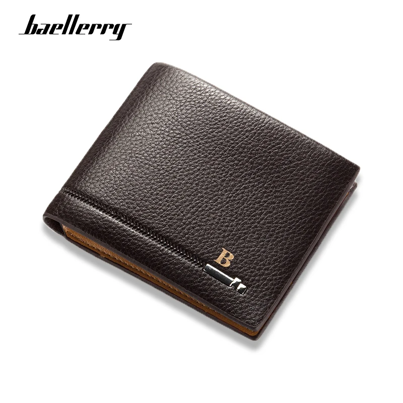 

Baellerry Luxury Brand Men Wallets Short Style High Quality Card Holder Male Purse Zipper Large Capacity PU Leather Coin Pocket