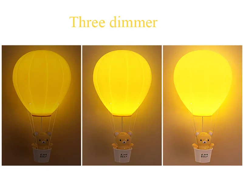 Hot Air Balloon Charging LED Night Lamp Creative Cartoon Cute Desk Lamp Bedroom Bedside Warm Light Nursing Children Baby Light (13)