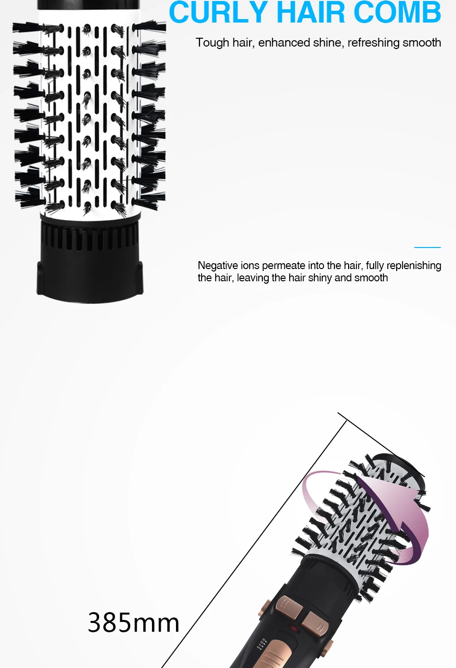 Encaracolado de Cabelo Secador de Cabelo Secador de Casa Fácil de Operar em Linha Reta em Linha Modelador de Cabelo 4 na 1multi-function Reta Pente Vento Terno 220 v Dsp 6 Eletrodomésticos