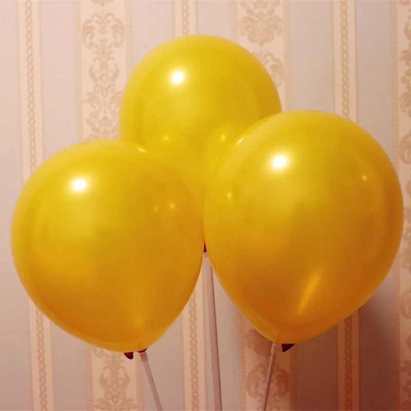 

Latex Golden Balloons 100pcs 10Inch 1.5g Pearls helium Ballon Decoration Balloon Baby Birthday Party Wedding Supplies