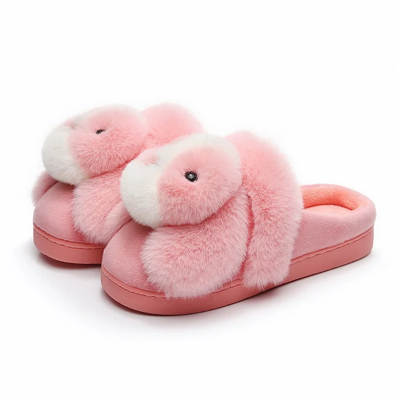 

High Quality Women Winter Home Slippers Ladies Animal Cute Dog Warm Plush Indoor slippers House Soft Casual Shoes For Women