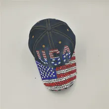 Lgfd2017527 Женщины Флаг США звезды и полосы дизайн хлопковая джинсовая бейсболка