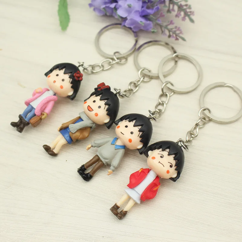Japanese Version Keychains Lovely Cartoon Character Chibi Maruko chan