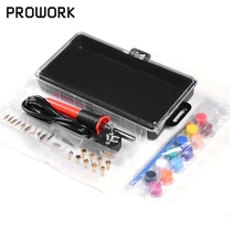 

30W 220V Hand Tool Set SCORCHER Welding Soldering Iron Pen Wood Pyrography Burning Tool Set With 12 Pigments and Painting Brush