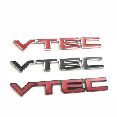1X красный VTEC металлический цинковый сплав для стайлинга автомобиля эмблема