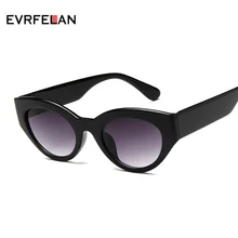 Evrfelan Ретро толстая рамка Овальные Солнцезащитные очки женские модные брендовые дизайнерские женские Солнцезащитные очки Винтаж Famale oculos de sol UV400
