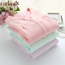 Пижама Для женщин хлопковые пижамы с длинными рукавами для новогоднего праздника; осень-зима пижамный комплект, одежда для сна, пижама Mujer Комплект ночной одежды розовый/фиолетовый Q209