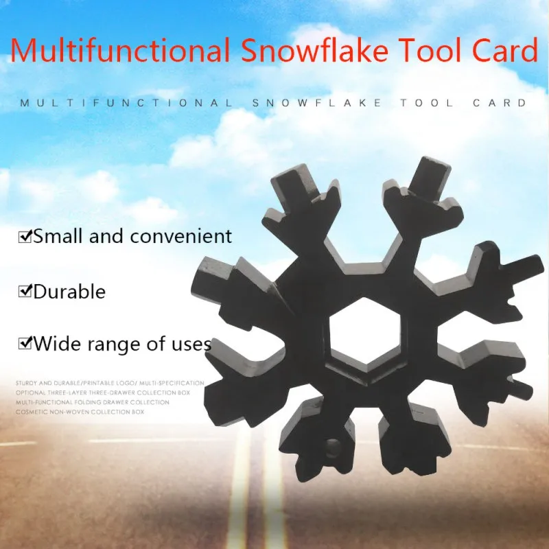 

HEXFLEX Snowflake Took Kit Multi-functional Metal Tool Keychain Screwdriver Bottle Opener for Home Outdoor Travel Mini Tool Kit