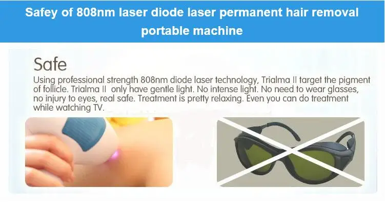 Качество тянет 808нм лазер диодный лазер постоянное удаление волос портативная машина безболезненная подмышка с длинными волосами