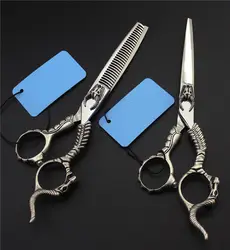 Новые профессиональные 6 дюймов 440C sheepshead ножницы для волос Набор для резки ножницы парикмахера филировочные ножницы парикмахерские