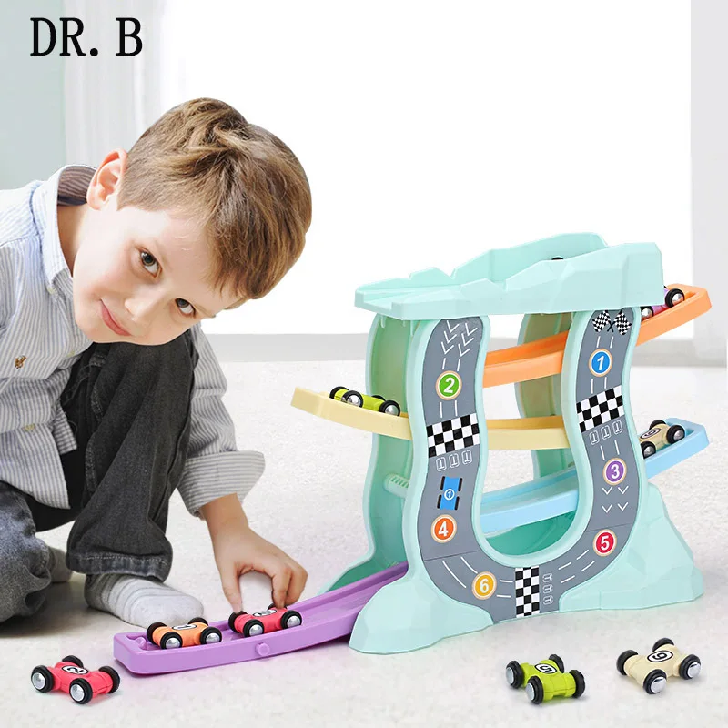 

New Funny Inertia Small Race Cars Magical Track Glider Boy Game Competition Champion Model Educational Kids Grow Happy Toys Gift