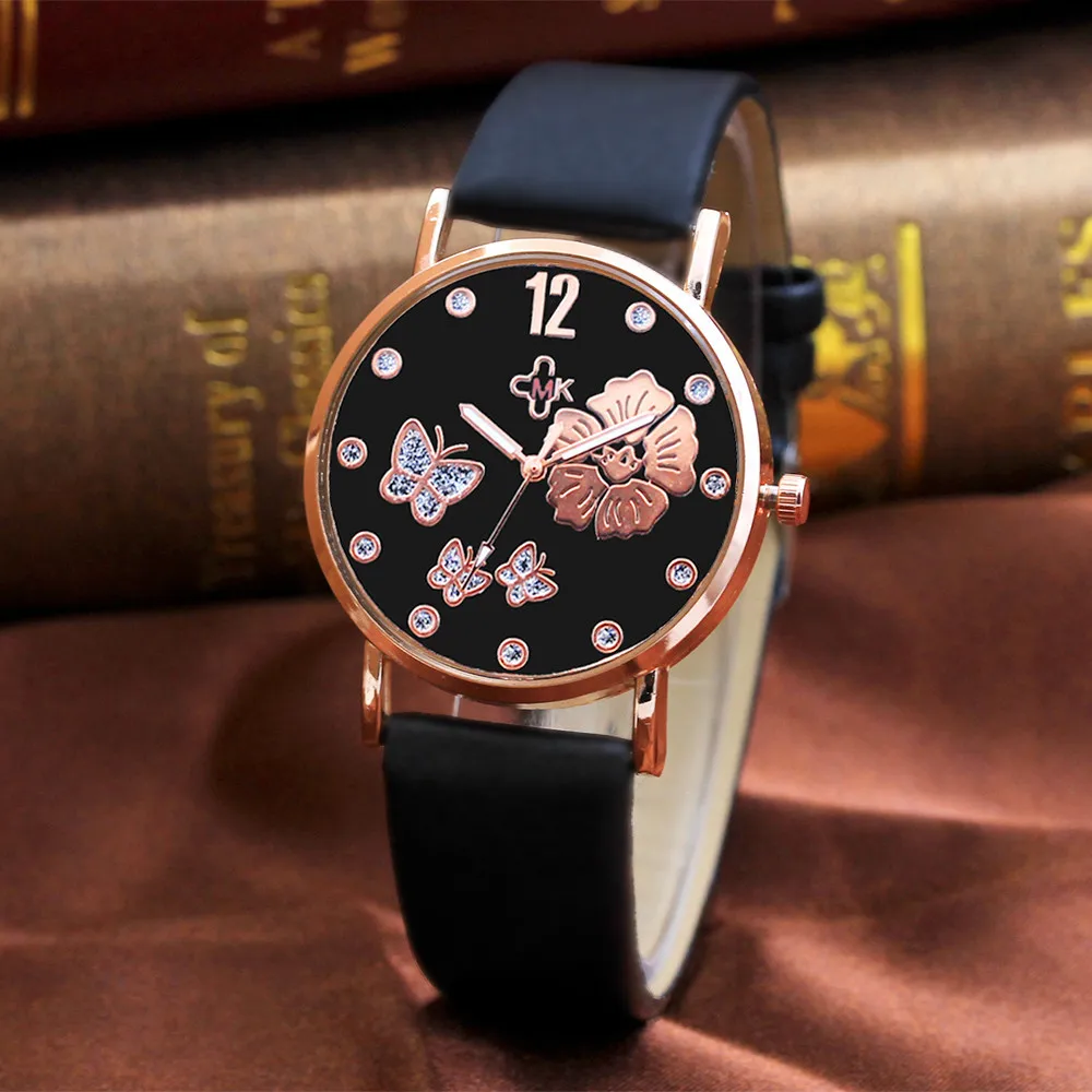 Women Watches Beautiful Fashion Color Strap Digital Dial Leather Band Quartz Analog Wrist Watches Relogio Masculino Women Watches Beautiful Fashion Color Strap Digital Dial Leather Band Quartz Analog Wrist Watches Relogio Masculino
