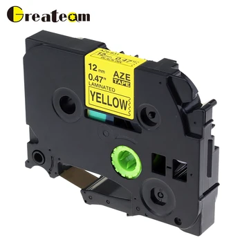 

Greateam 1pcs TZe-631 Compatible Brother P-Touch TZ631 TZe631 Black on Yellow Label Tape for PT-9700 Label Makers / Printer