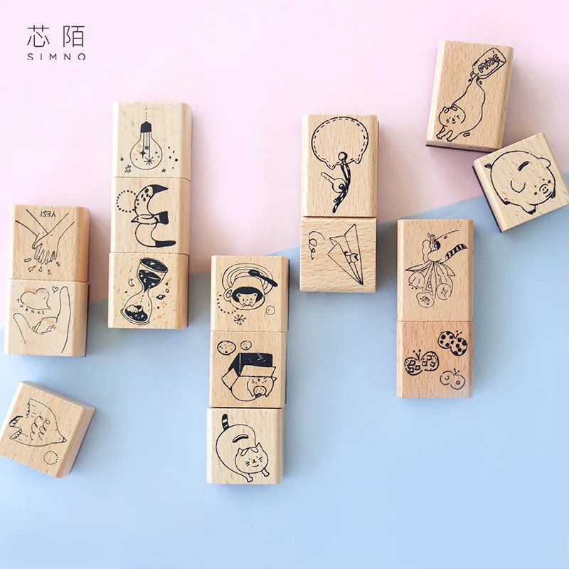 

Vintage Daily life Starry sky decoration stamp wooden rubber stamps for scrapbooking stationery DIY craft standard stamp