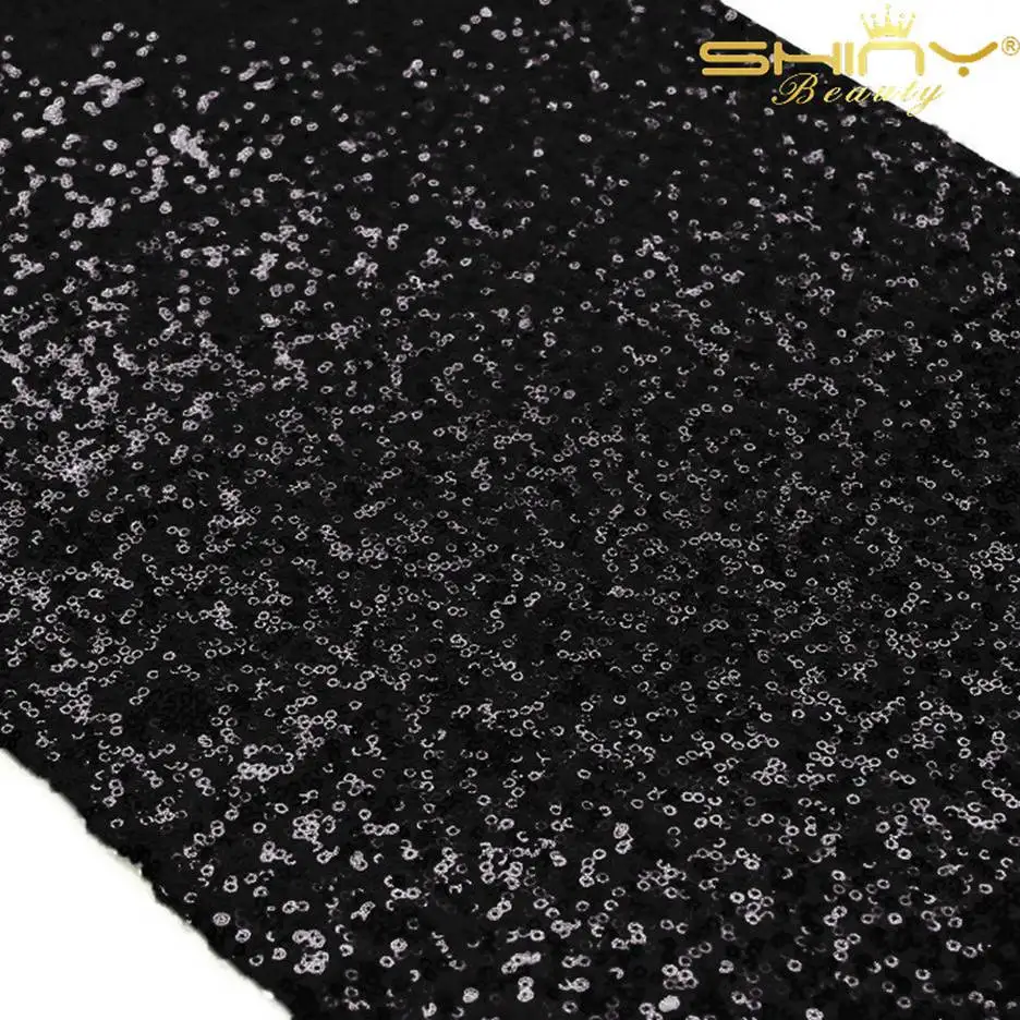 Buy ShinyBeauty black Sequin Table Runner 12x72in