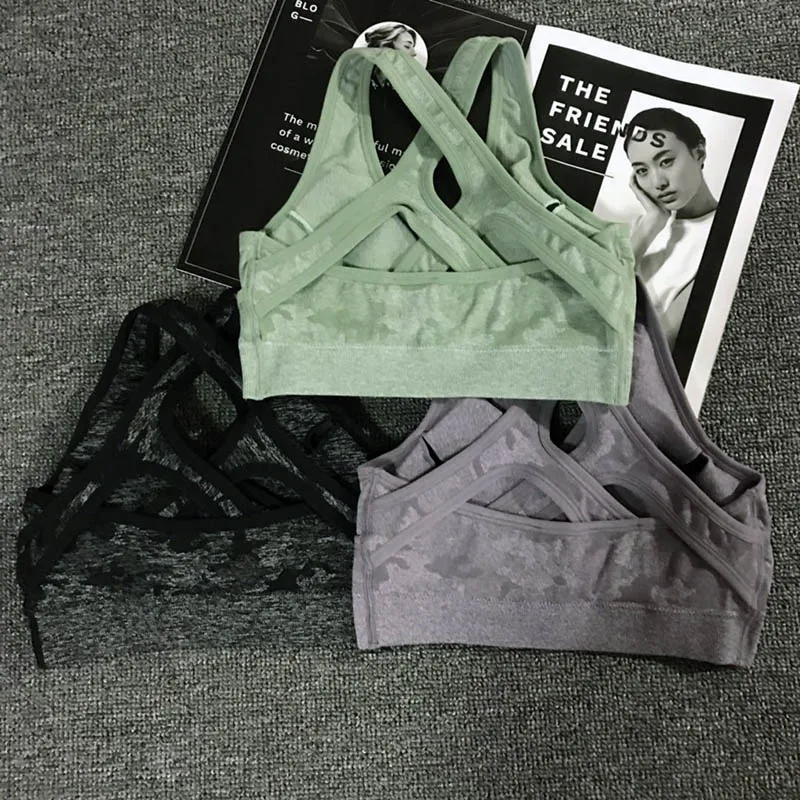 

Women Camouflage Seamless Yoga Sports Bra with High Waist Leggings Pants for Fitness ASD88