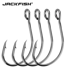 JACKFISH Aço Carbono Gancho De Pesca 50 Pçs/lote #2-#12 Durável Gancho Farpado Anzóis Para A Pesca Da Carpa Combater Caixa de Pesca
