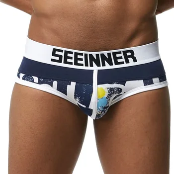 

SEEINNER Brand Men Underwear Briefs Sexy Male Panties Underpants Briefs Cotton Cueca Gay Underwear Man Male Boy Underpants Slip