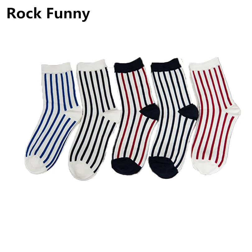 Best Selling 5 pairs/lot Fashion Cute Socks For Women Colorful Striped