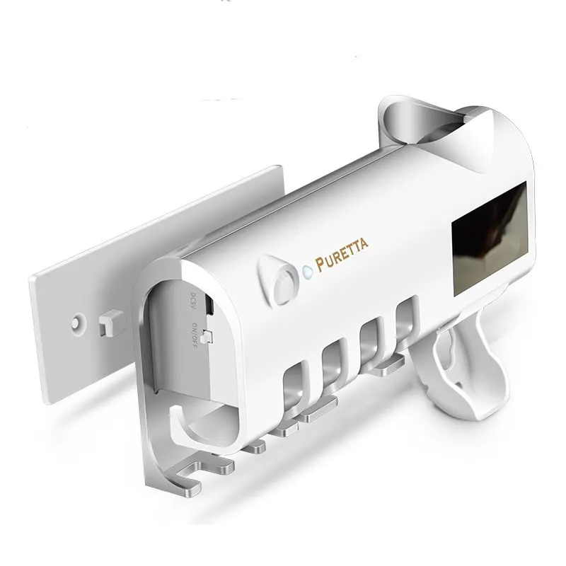  Oakmoss UVC LED Ultraviolet Toothbrush Sterilizer Automatic Toothpaste Dispenser with Infrared Indu - 33009770191