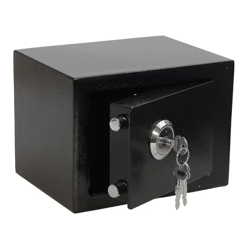 Hot Sale Strong Iron Steel Black Key Operated Security Money Cash Safe
