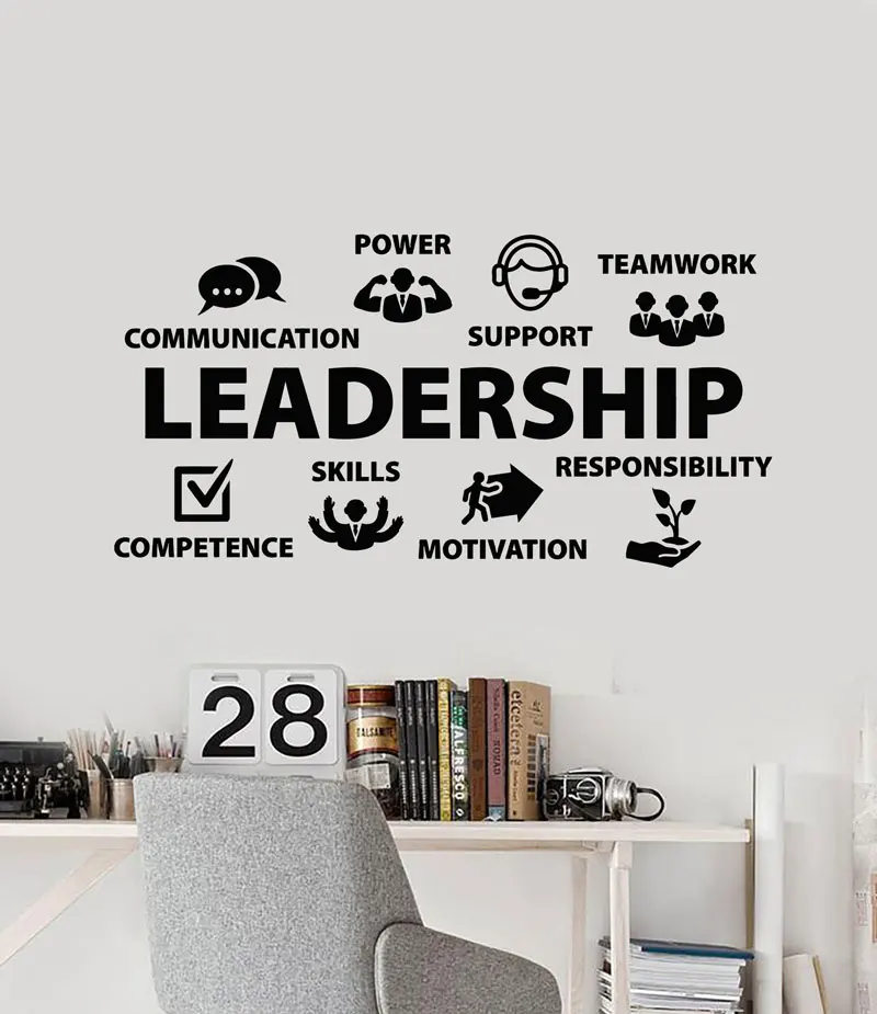 

Vinyl Wall Decal Leadership Teamwork Skills Communication Office Workspace Decorative Sticker Mural BG08