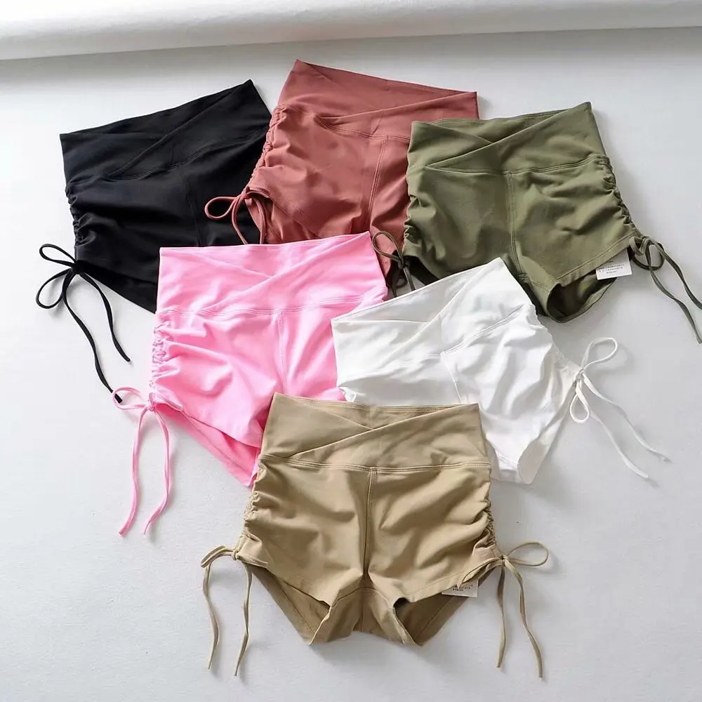 Летние милые фитнес-шорты Женщины Высокая Талия Activewear Шорты для тренировок Athleisure модные, пикантные обтягивающие шорты