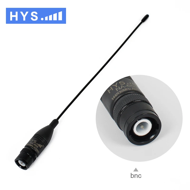 2PCS HYS Wlkie Talkie BNC Antenna VHF UHF 144/430MHz Dual Band Two Way Radio Antenna Ham