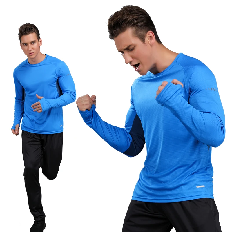 Long Sleeves T shirt Sports 2017 Quick Dry Compression Running T shirt For Men Long Sleeve