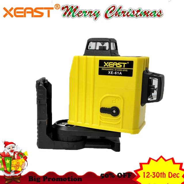 Best Price XEAST XE-61A 12 line 360 Self-leveling Cross Line 3D Laser Level Red Beam Low price laser level meter Best Price XEAST XE-61A 12 line 360 Self-leveling Cross Line 3D Laser Level Red Beam Low price laser level meter